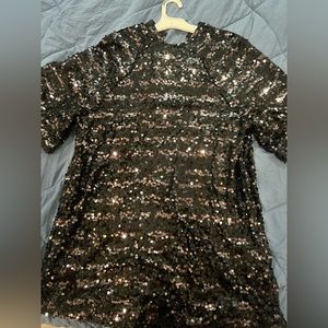 H&M black sequin dress